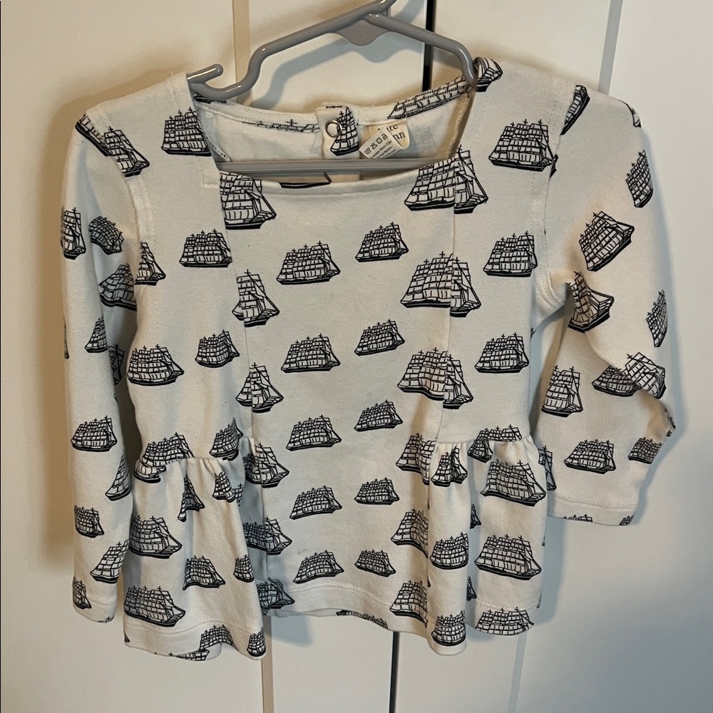 Kate Quinn Girls’ peplum top Size 3T ⛵️